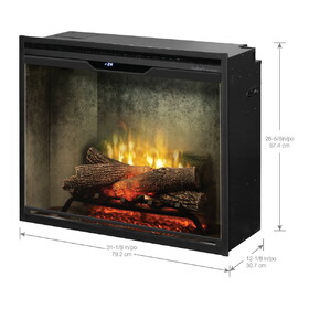 Dimplex 500002389 Revillusion 30in Built-In Firebox with Front Glass and Plug Kit