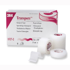 3M 1527-0 Transpore Transparent Surgical Tape-24/Box