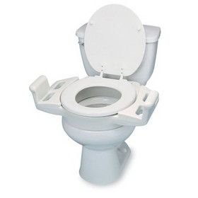 Ableware 725600050 Elevated Push-Up Toilet Seat W/ Armrests Standard
