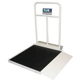 Befour MX450 Single Ramp Tilt & Roll Wheelchair Scale with Handrail-1000 lbs/450 kgs Capacity