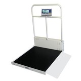 Befour MX480 Single Ramp Folding Wheelchair Scale with Handrail-1000 lbs/450 kgs Capacity