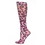 Celeste Stein Womens 10" Ankle Sock-Pink Cheetah Heart