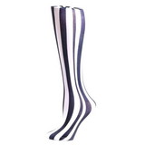 Celeste Stein Womens Compression Sock-Navy Stripes
