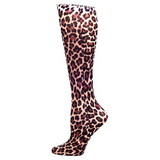 Celeste Stein Womens Compression Sock-Hairy Leopard