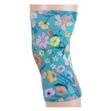Celeste Stein Womens Light/Moderate Knee Support-Turquoise Lillies