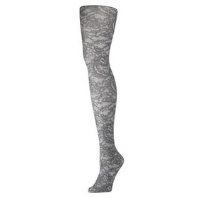 Celeste Stein Womens Tights-Grey Morning Lace
