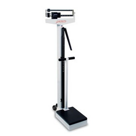 Detecto 448 Physician Balance Beam Scale-Height Rod-Wheels-Hand Post