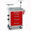 Detecto RC33669RED-L Loaded Rescue ER Medical Cart-5 Red Drawers