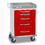 Detecto RC33669RED Rescue Series ER Medical Cart-5 Red Drawers