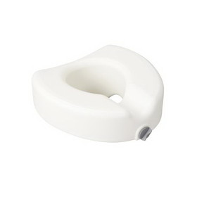 Drive 12014 Premium Plastic Raised Toilet Seat w/ Lock-Elongated