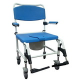Drive Medical NRS185008 Aluminum Bariatric Rehab Shower Commode Chair