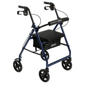 Drive Medical Aluminum Rollator w/ Fold Up & Removable Back Support