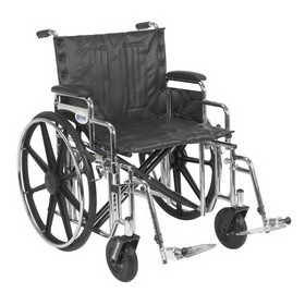 Drive STD22 Sentra Extra Wheelchair-Desk Arms-Swing Away Footrests-22"