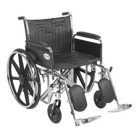 Drive STD22EC Sentra EC Wheelchair-Full Arms-Elevating Leg Rests-22"
