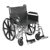 Drive STD22EC Sentra EC Wheelchair-Full Arms-Swing Away Footrests-22