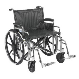 Drive STD24 Sentra Extra Wheelchair-Desk Arms-Swing Away Footrests-24"