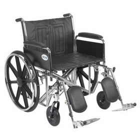 Drive STD24EC Sentra EC Wheelchair-Full Arms-Elevating Leg Rests-24"