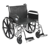 Drive STD24EC Sentra EC Wheelchair-Full Arms-Swing Away Footrests-24