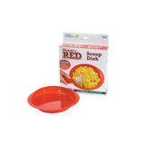 Essential Medical L5032 Power of Red Scoop Dish with Suction Bottom