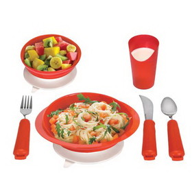 Essential Medical Supply L5046 Power of Red Complete Dinner Set