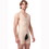 Isavela MG02 Body Suit Mid Thigh with Front Center Zipper-2XL-Beige