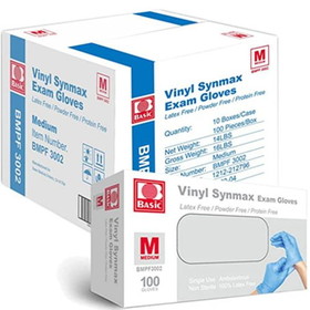Synmax 42-40VN Powder Free Vinyl/Nitrile Blend Blue Exam Glove-1000/Case