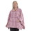 Silverts SV30300 Comfy Polar Fleece Poncho Capes For Women-Pink Plaid-One