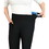 Silverts SV41020 Womens Arthritis Easy Grip Wide Leg Pull On Pants-Gray-Large