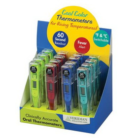 Veridian 08-301VC Cool Colors 16 pc Digital Thermometer Display