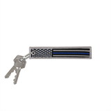 Rothco Thin Blue Line Flag Patch Keychain