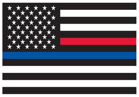 Rothco Thin Blue Line & Thin Red Line Flag Decal