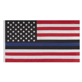 Rothco 14458 Red, White, and Blue Thin Blue Line US Flag - 3' X 5'