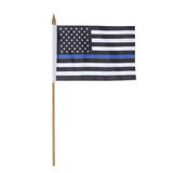 Rothco 1522 Thin Blue Line Stick Flag
