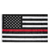Rothco 15961 Deluxe Thin Red Line Flag / 3' X 5'