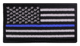 Rothco Thin Blue Line Flag Patch - Iron On