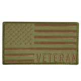 Rothco Veteran US Flag Patch - Coyote Brown