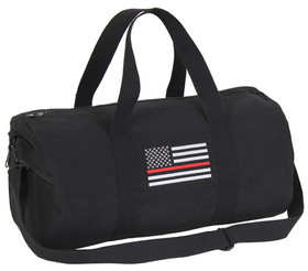 Rothco 2260 Thin Red Line Canvas Shoulder Duffle Bag - 19 Inch