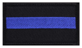 Rothco Thin Blue Line Patch - Hook Back