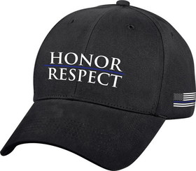 Rothco Honor and Respect Thin Blue Line Low Profile Cap - Black