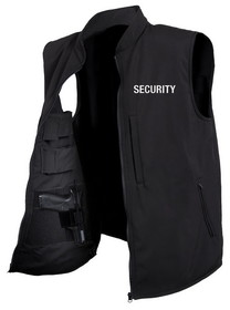 Rothco Concealed Carry Soft Shell Security Vest - Black