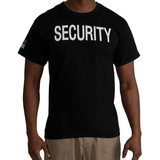 Rothco 2-Sided Security T-Shirt with US Flag On Sleeve - Black