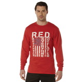 Rothco Long Sleeve R.E.D. (Remember Everyone Deployed) Athletic Fit  T-Shirt