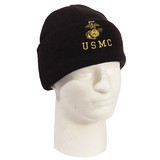 Rothco Embroidered USMC Watch Cap with Gold Eagle, Globe, & Anchor Insignia