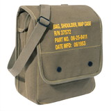Rothco 57960 Canvas Map Case Shoulder Bag With Military Stencil