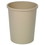Continental 4438-BE Round Commercial Wastebasket - 44 3/8 Qt., Beige, Price/Each