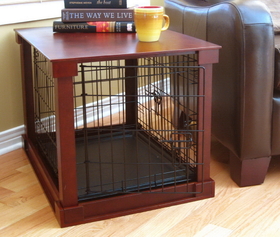 Zoovilla MPLC001 Cage with Crate Cover, Mahogany, Large