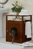 Zoovilla MPS008 Cat Washroom Litter Box Cover / Night Stand Pet House, Walnut