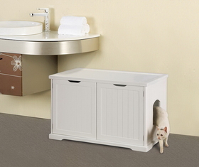 Zoovilla MPS010 Cat Washroom Bench, White