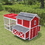 Zoovilla PTH0310010401 Red Barn Chicken Coop with Roof Top Planter