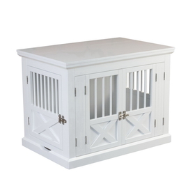 Zoovilla PTH0662020110 Triple Door Dog Crate, White, Medium